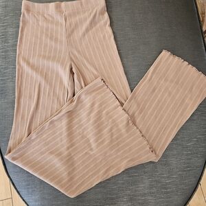 Forever 21 Tan Ribbed Ankle Pants